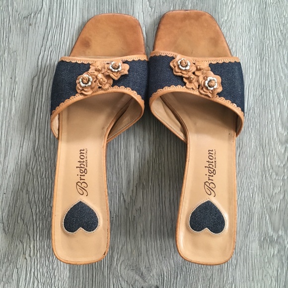 Brighton Shoes - Brighton Kiara Floral Leather Summer Heel